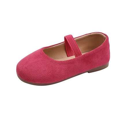 New Girl Dresses Casual Shoes Simple Fashion Children Leather Shoes Solid Color Spring Autumn Kids Princess Ballet Flat Shoes