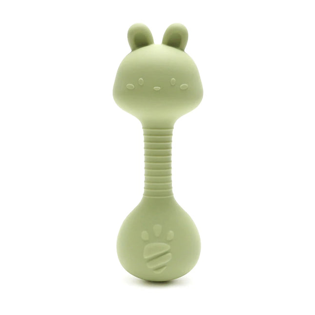 Silicone Baby Rattle Toys Easy To Grip Newborn Gift Cute Rabbit Sand Hammer Rattles Teething Toy for Infants Baby Stuff BPA Free