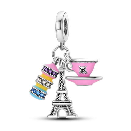 Charm Hot Sales 925 Sterling Silver Charms Beads CZ pave Round Charms Fit Original Bracelet Necklace Charms Jewelry Gift DIY