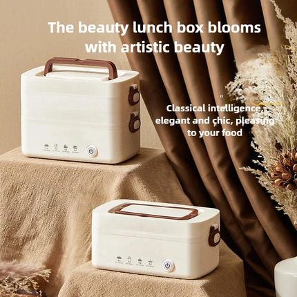 New 1.2L Double Layer Electric Lunch Box 304 Stainless Steel Insulation Electric Lunch Box Portable 3 in 1 Steamer Rice Cooker