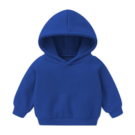 1pcs Boys Girls Thick Velvet Cartoon Tees Kids Solid Casual Fashion Warm Autumn Winter Sweatshirt Hoodie Baby Cloths Infant Tops