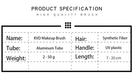 Kat Von D  Makeup Brush Set & Kit Foundation Blush Highlight Concealer Powder Sculpting Eyeshadow Brush KVD Brand Makeup Brush