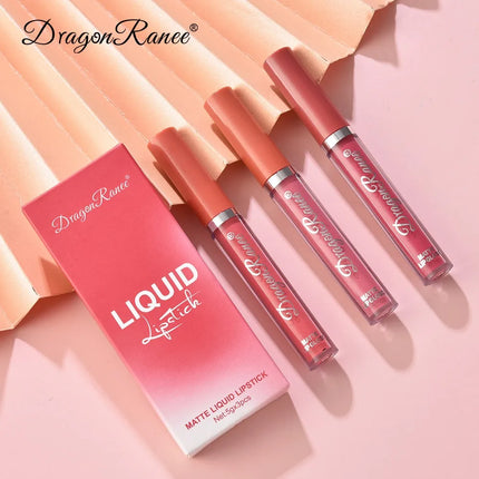 3Pcs/box Liquid Lipstick Set Matte Velvet Lip Gloss Set  Waterproof Liquid Lipstick Lip Non Stick Cup Lip Gloss Makeup