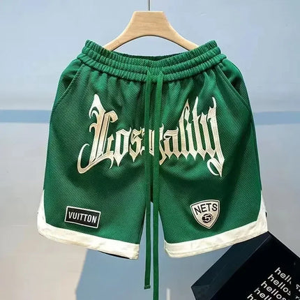 Summer Basketball Shorts American Street Sports Pants Casual Men's Clothing High Quality Embroidered Shorts Outdoor Fashion Men