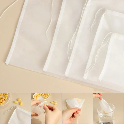 1PC 200mesh Reusable Food Special Cooking Colander Cheese cloth Nut Milk Bag Nylon Fine Mesh Coffee Filter