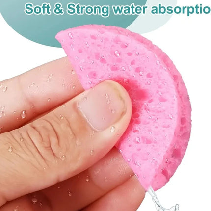 10PCS Compress Face Wash Puff Natural Wood Pulp Sponge Face Wash Puff Foaming Face Puff Cosmetic Puff Face Cleansing Sponge