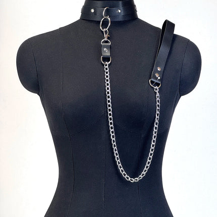 Women's Body Belly Band Neck Drawstring Collar Collar and Leash Set for Women Fetish Couple Game Role Play Props AccessorieSs