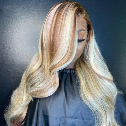 P30/613 Body Wave Highlight Wig Vietnamese Glueless Wigs Human Hair 613 Bone Straight Blonde Wigs 13x6 Hd Lace Frontal Wig