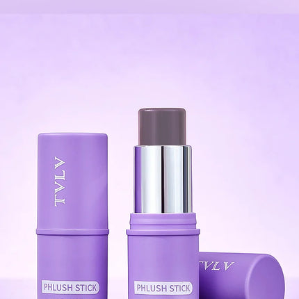 Colorchanging Blush and Lip Balm Dual Applicator Stick Keeps Makeup in Place, Provides Natural Temperature-changing Blush Effect