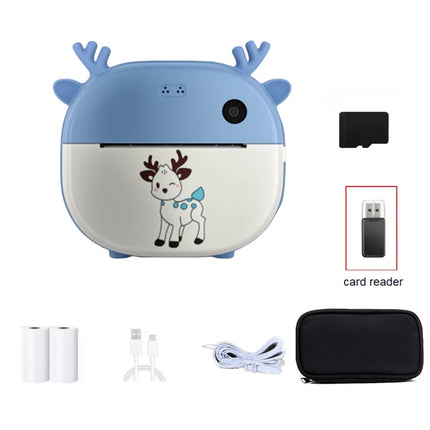 Digital Kids Instant Printing Camera 1080P Portable Video Recorder Printing Camera with Game Toys+32G Memory Christmas Gift