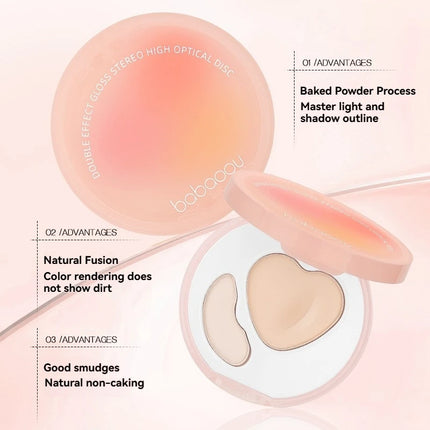 Matte Brightening Skin Tone Plate Double EffecCombination High Gloss Powder Blusher Facial Repair Multi-purpose Brighten Makeup