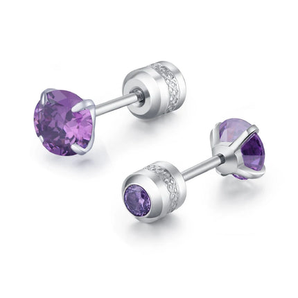 1 piece Medical Stainless Steel Crystal Zircon Ear Studs Earrings Tragus Cartilage Hypoallergenic Screws Piercing Jewelry