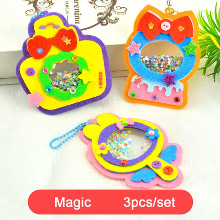 Creative Sequin Shaker Halloween Animal Pendant Handmade Craft Material Kits Kindergarten Kids Practice Ability Learning Toys