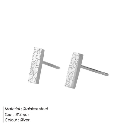 EManco Stainless Steel Stud Earrings for Women Korean Small Earings Fashion Jewelry Minimalist Women Earrings Stud Wholesale