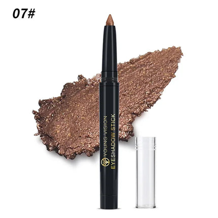 Glitter Brown Eyeshadow Pen Waterproof Lasting Shimmer Matte Lying Silkworm Eyeshadow Pencil Highlighter Stick Eyes Makeup Tools