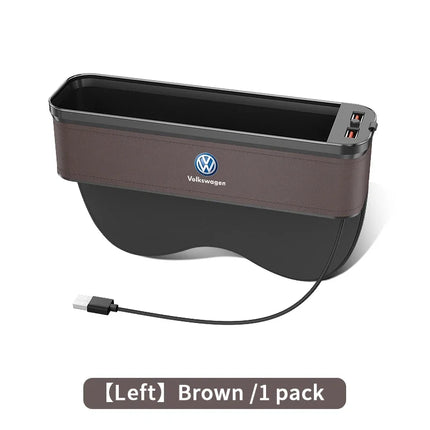 Car USB Charging Multifunction Seat Crevice Storage Box For Volkswagen Amarok Tiguan Polo Jetta GTI Golf Passat Touareg Magotan
