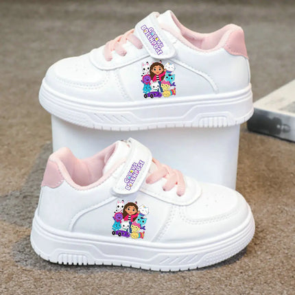 Gabby Dollhouse Basket Shoes Cute Angel Tennis Shoes Couple White Shoes Children Casual Sneakers Stitch Sport Shoes Size 26-37
