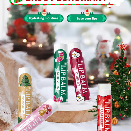 20PCS lipstick Set -5 Taste Christmas Theme Deep moisturizing and lasting moisturizing to create plump and shiny lips