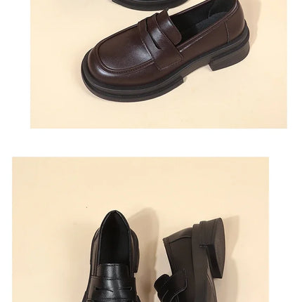 New Japanese Style College Student Cosplay Lolita Shoes for Women/Girls Fashion Black/Coffee Uniform Platform Shoes 2025