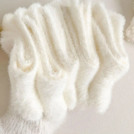 Fashion Couple Winter Toe Wrap Warm Plaid Plush Slippers Men Women Thick Soft Sole Slides Indoor Floor Flat Home Non-slip Shoes