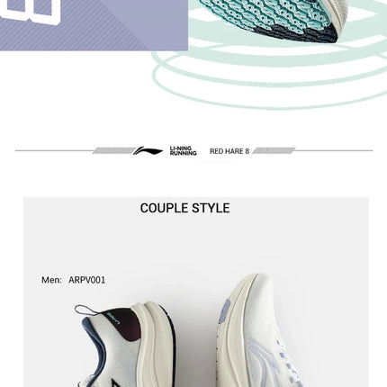 Li-Ning Men's RED HARE 8 Racing Running Shoes LIGHT FOAM ULTRA Reflective Cushion Stable Shoes LiNing Light Sneakers ARPV001