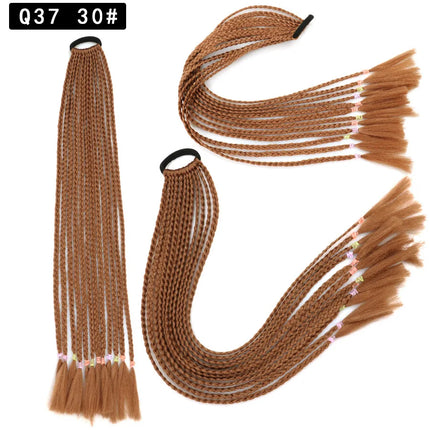 Wholesale European And American Dirty Braids Ponytail For Women Colorful Chemical Fiber Ethnic Style Rubber Band Small Braids