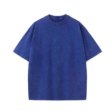 Custom Your LOGO Hip Hop Streetwear Men 100% Cotton T-shirts Oversized Washed Top Tee Unisex Summer Retro Brand Personalized