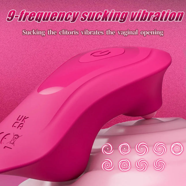 Wearable Sucking Vibrator 9 Modes APP Control Suction Vibrator Vagina Clitoris Stimulator Dual Motor Oral Sex Toys for Women