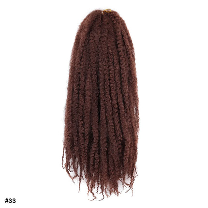 Crochet Hair Short Curly Fluffy Marley Twist Braiding Hair Synthetic Braids Hair Extensions Afro Black Hairstyle For Ladies