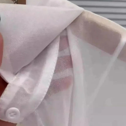 Plus Size Women’s Tops 2025 Summer Breathable and Sun-Proof Ice Silk Button Thin Loose Sheer Chiffon Blouses Shirts Long Sleeve