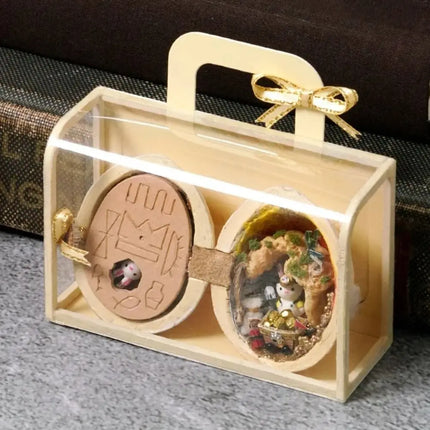 DIY Cabin Model Micro Walnut World Nut Secret Handmade Doll House Walnut Shell Dollhouse Miniature Dollhouse Kit Handcrafted