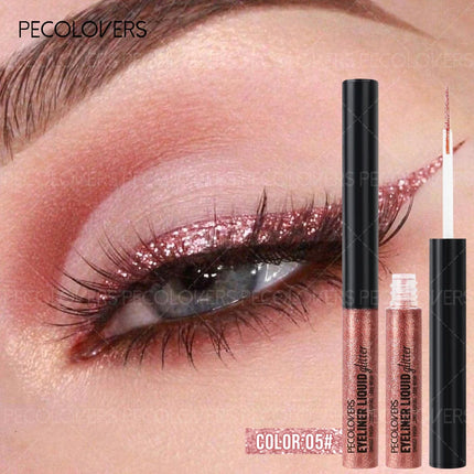 1PC Pearlescent Sparkle, Sequins, Brightening Highlighter, Liquid Eyeliner Eyeshadow, Suitable for Christmas and Holiday Party