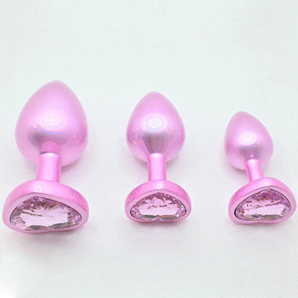 1pcs, Heart-shaped anal plug, Gem base butt plug, beginner to expert, anal stimulation, couple masturbator adult sex toys, anal