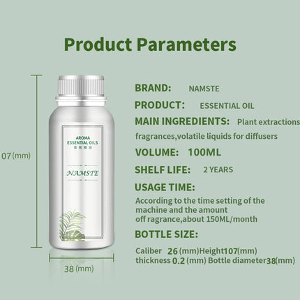 Namste 100ML Perfume Oil Hotel Essential Oil Electric Aromatic oasis Home Fragrances Aroma Diffuser Air Freshener essential oil