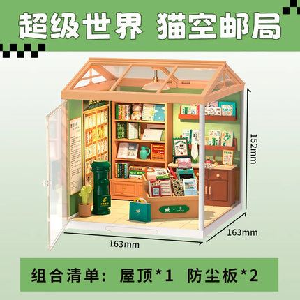 Jointly-designed Animation Super World Store Handmade DIY House Assembly Model Toy Puzzle Ornament Building Blocks Birthday Gift
