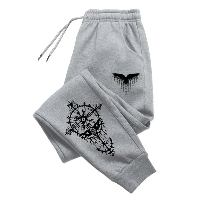 Ancient Raven Print Jogger Pants Men Autumn Winter Sweatpants Casual Trousers 2025 New Comfortable Sporty Outdoor Home Wear