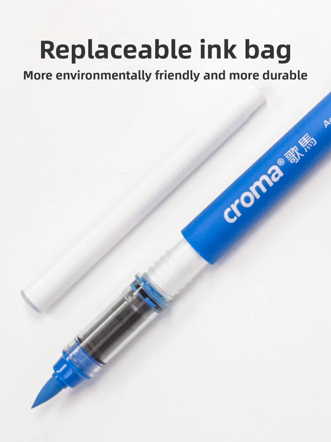 Croma 1 PC 160 Colors Refillable Soft Tip Direct Liquid Acrylic Markers Washable Waterproof Kids School Art Supplies Stationery