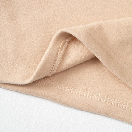1/2/3piece Children's Autumn And Winter Warm Mid Neck Solid Color Base Casual Top T-shirt Boys And Girls Brushed Sports Pullover