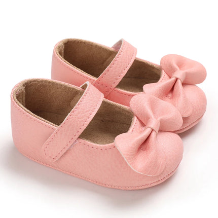 Baby Girl Casual and Comfortable Solid Color Mary Jane Shoes Lightweight and Non Slip Spring and Autumn Walking Shoes