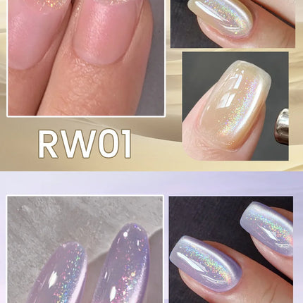 Sea Blue Silver Water Light Cat Magnetic Gel Nail Polish Nail Magnet Nail Gel Varnish Semi Permanent Gel Rainbow Cat Eye Glue