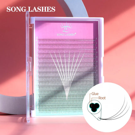 Song Lashes 3D8D10D Pointy Base Promade Fans Korean PBT Eyelash Extension Sharp Thin Pointy Base Promade Volume Fans Eyelashes