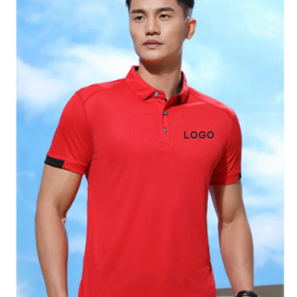 2023 Quick-Drying Sports Polo Shirt Custom Design Company Brand Logo/Print Embroidery Breathable Lapel Short Sleeve Tops S-4XL