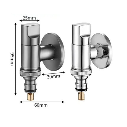Multi-Function Washing Machine Faucet Brass Water Stop Quick Opening Angle Valve Wall Mounted G1/2 Water Stop Clip Triangle Valv