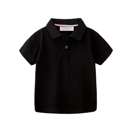 Mudkingdom Boys Polo Shirt Short Sleeve Solid Color Trendy Soft Comfy Lightweight Casual Daily Toddler Tops for Little Boy