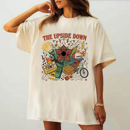 Demogorgon T-shirt Funny Women Men Hawkins Clipart Graphic Tee Demogorgon Shirts Trendy Gothic Tops