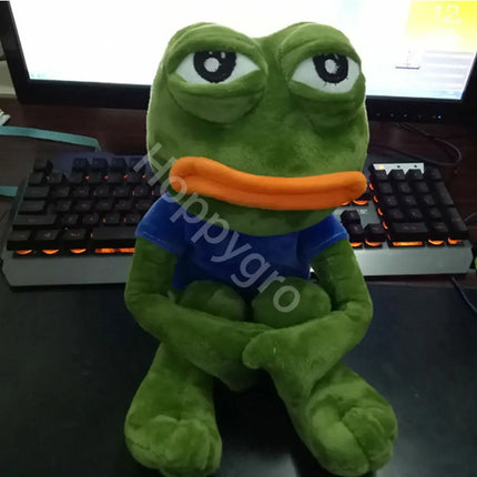 45cm Animal Sad Frog Plush Toy Soft Stuffed Pillow Magic Expression Pepe The Sad Frog Plush Doll Birthday GIfts For Girls Boys