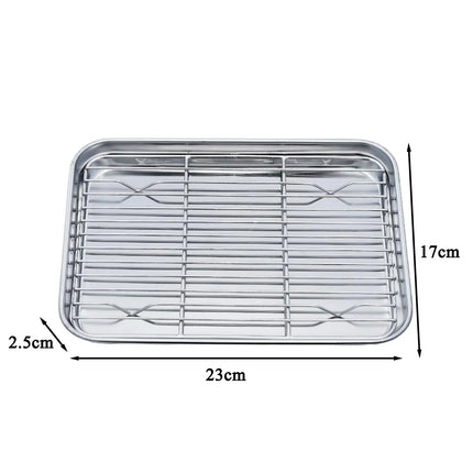 Baking Tray with Removable Cooling Rack Set Stainless Steel Baking Pan Sheet Non Toxic , Used for Oven, BBQ Tray Dishwasher Safe