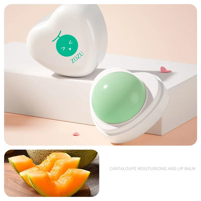 Fruit Moisturizing Hydrating Lip Balm Strawberry Peach Heart Shape Fade Lip Line Repair Lips Care Beauty and Skin Care Products