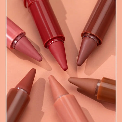 Tapered Lip Liner Pencil Set Matte Red Brown Velvet Lipstick Lasting Waterproof Non Sticky Contouring Tint Lipliner Lip Makeup