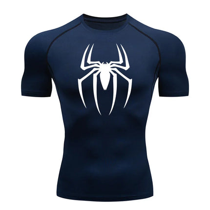 Men's Spider Print Sports Top - Quick-Dry Breathable / Men's Spider Print Sports Top - Quick-Dry Breathable
